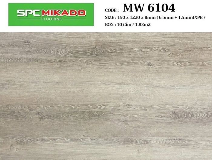 Sàn nhựa giả gỗ 8mm MW 6104 